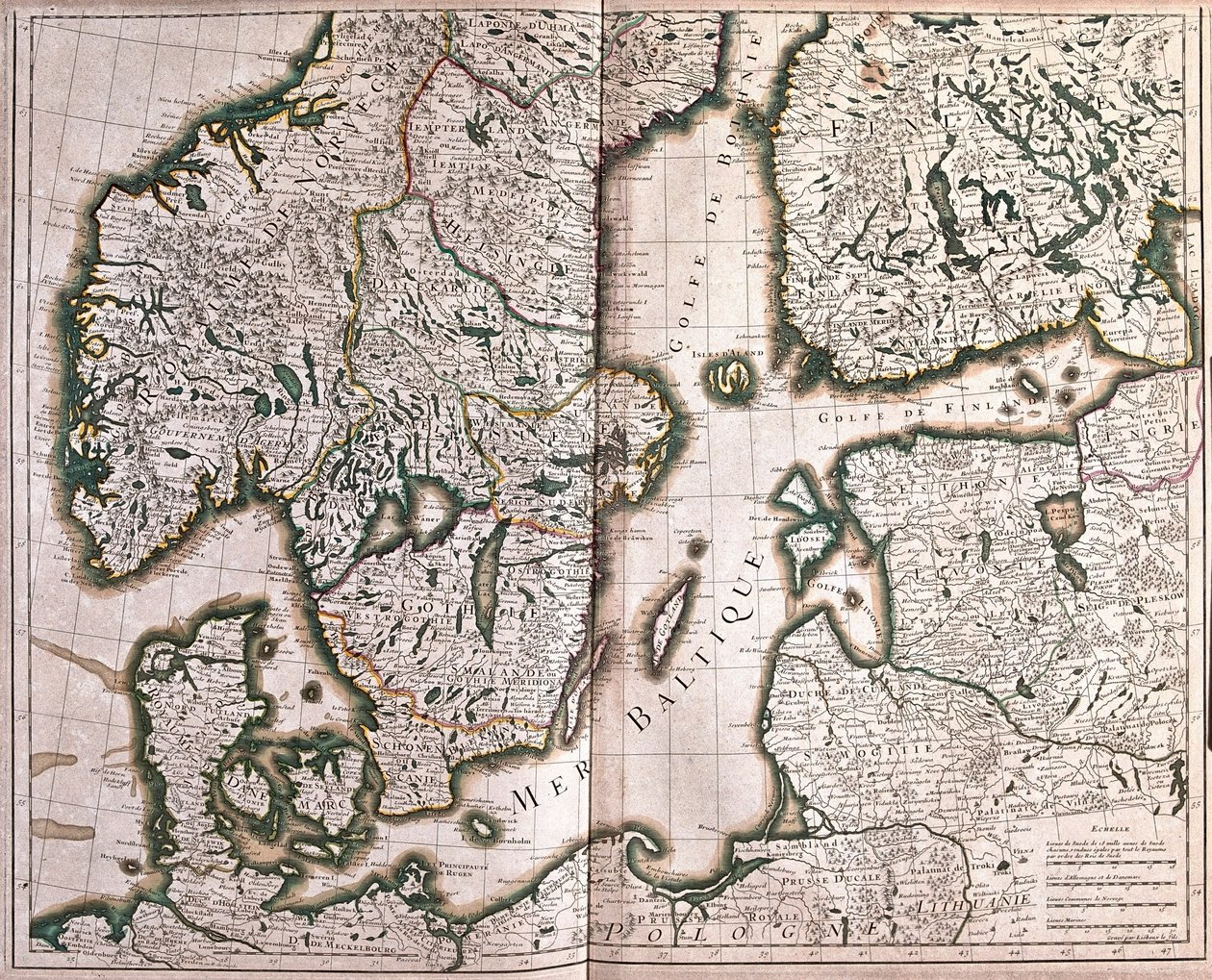 Noorwegen, Denemarken, Finland en de Oostzee - door A door Alexis Hubert Jaillot