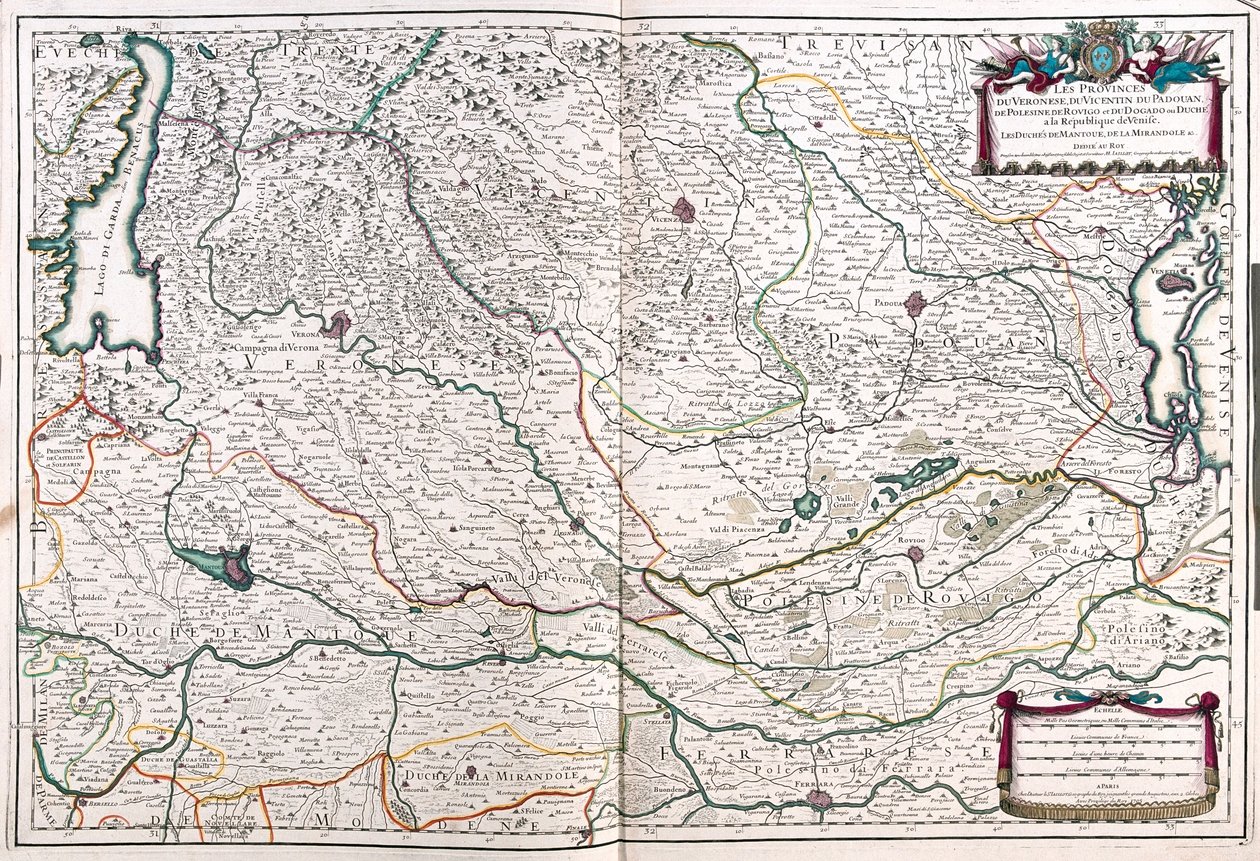 Verona, Vicenza, Padua, Polesine en Rovigo, Italië - door A door Alexis Hubert Jaillot
