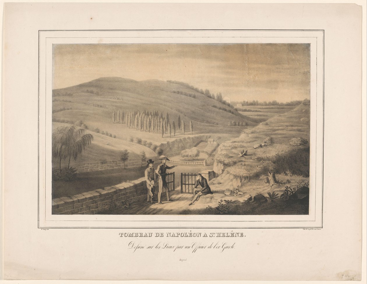 Graf van Napoleon op Sint-Helena, Tombeau de Napoléon a Ste. Hélène (titel op object) door Alexis Bafcop
