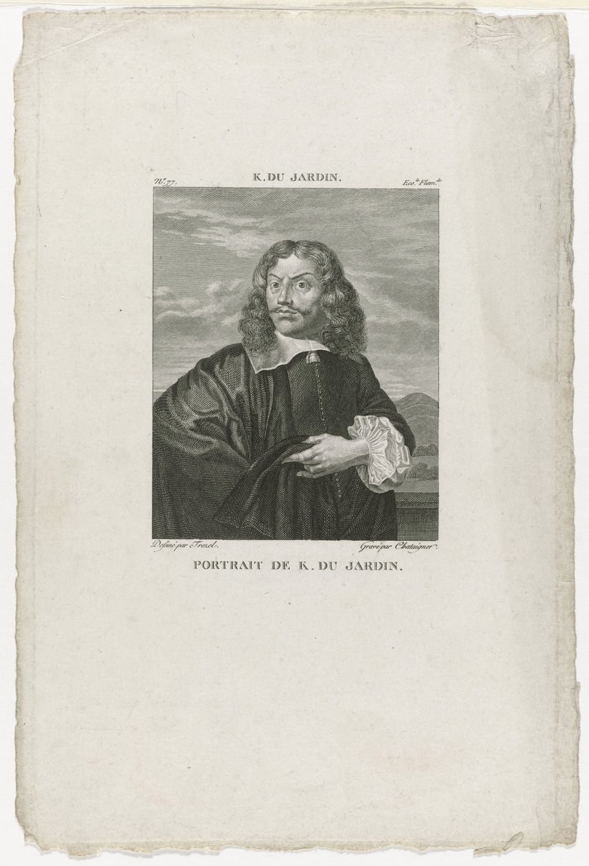 Portret van Karel Dujardin (Galerie du Musée Napoléon) door Alexis Chataigner