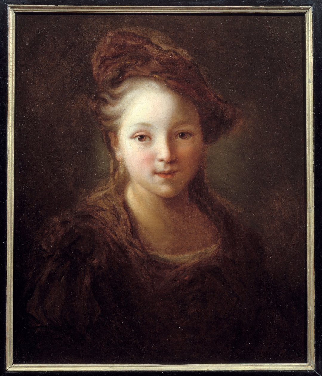 Portret van een jong meisje door Alexis Grimoux