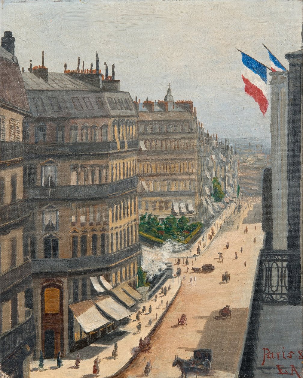 Straatbeeld uit Parijs door Alfhild Nordlund