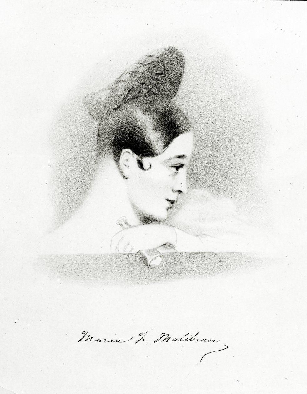 Marie Malibran, gegraveerd door Richard James Lane, 1836 door Alfred Edward Chalon