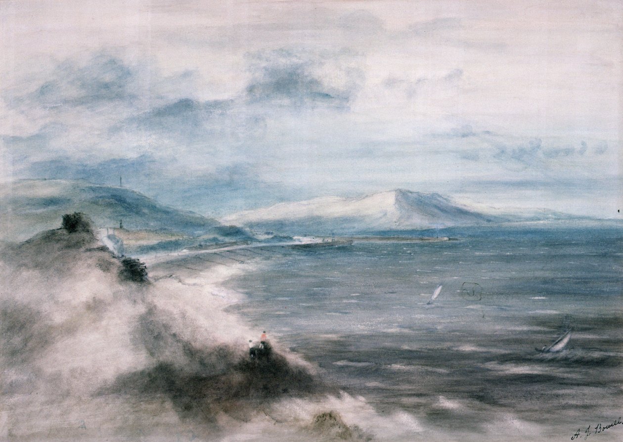 Uitzicht over een Baai door Alfred John Bowell