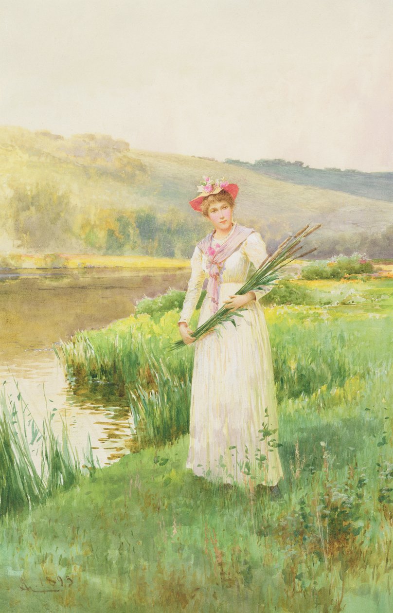 Aan de Rivier, 1895 door Alfred, Jr. Glendening