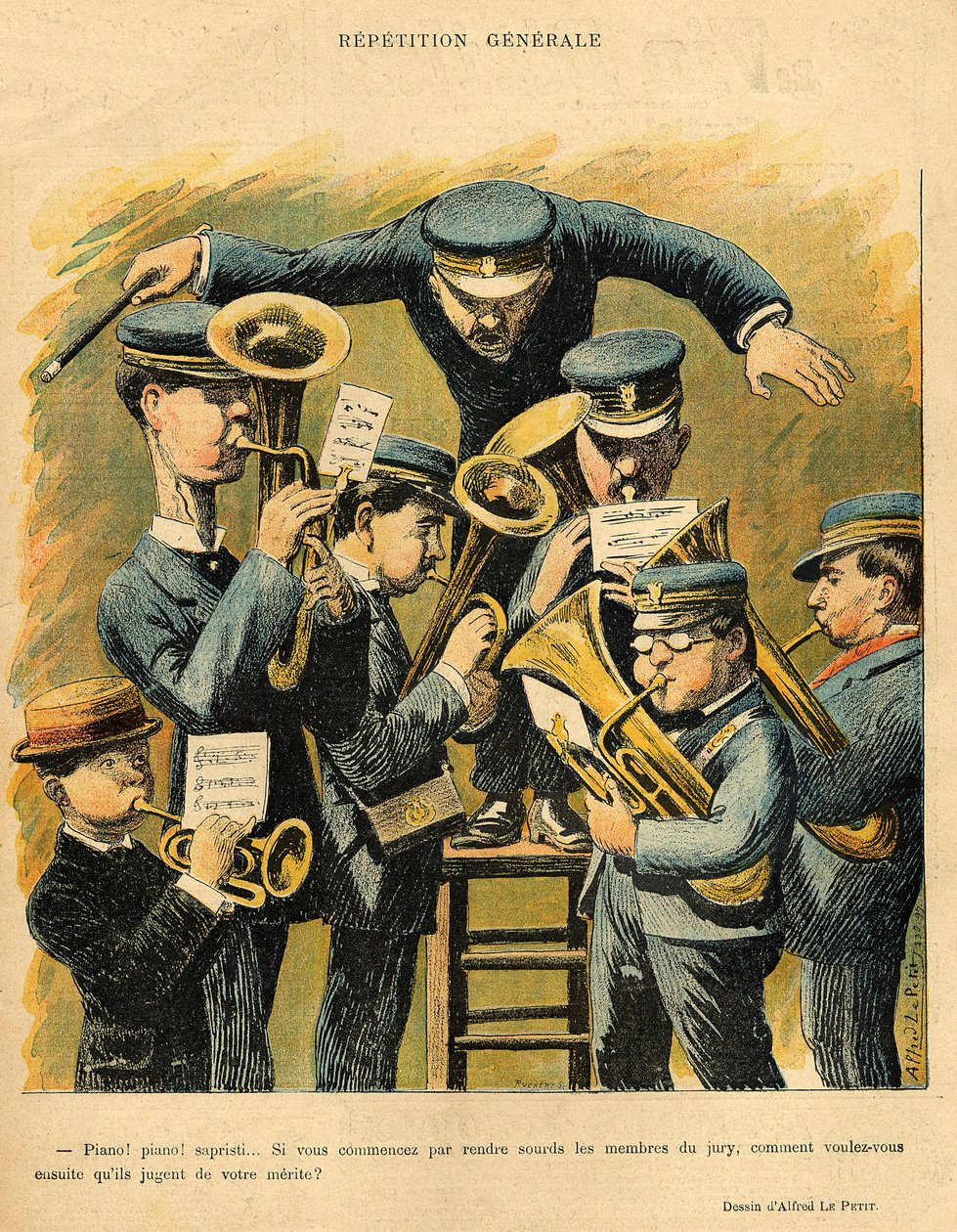 Bandrepetitie, van de achteromslag van 