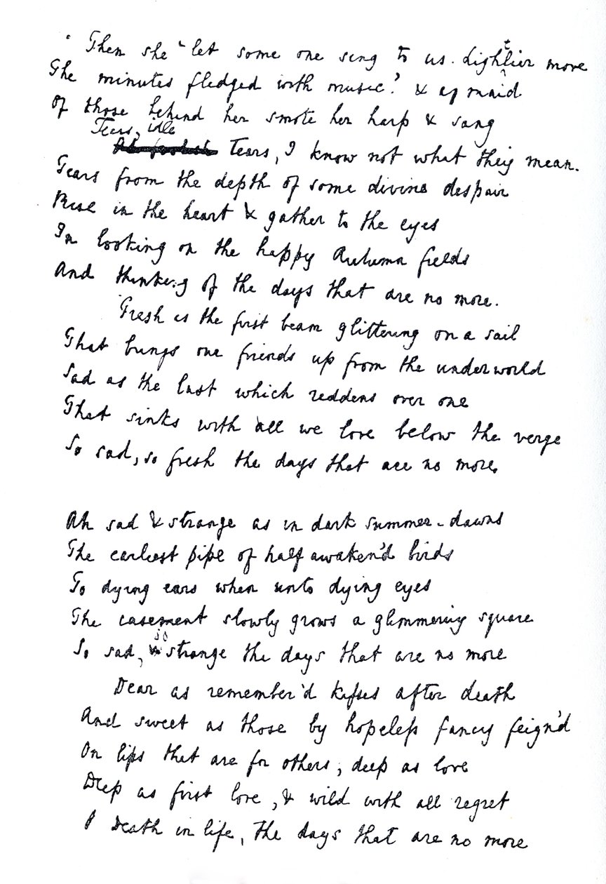 Origineel concept voor het gedicht 