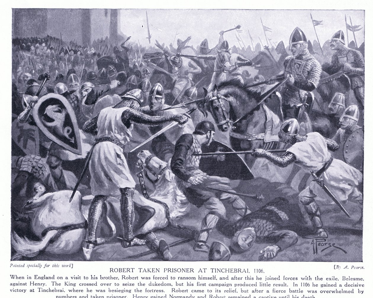 Robert gevangen bij Tinchebrai AD1106 door Alfred Pearse