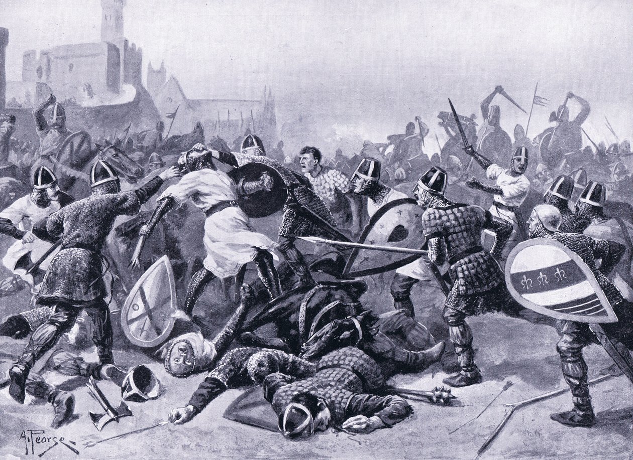 Stephen gevangen genomen bij de Slag om Lincoln AD1141, jaren 1920 door Alfred Pearse