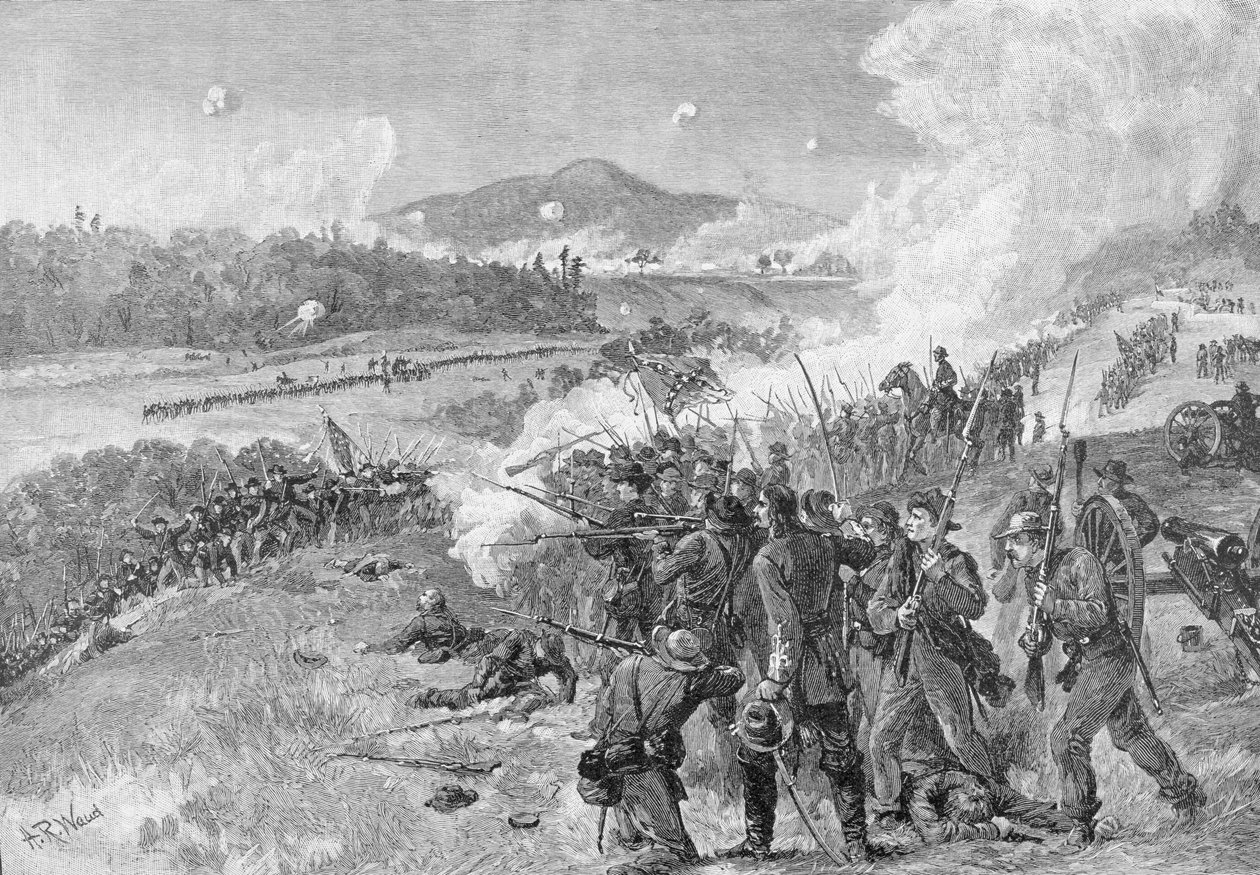 De Slag bij Resaca, Georgia, 14 mei 1864, illustratie uit 
