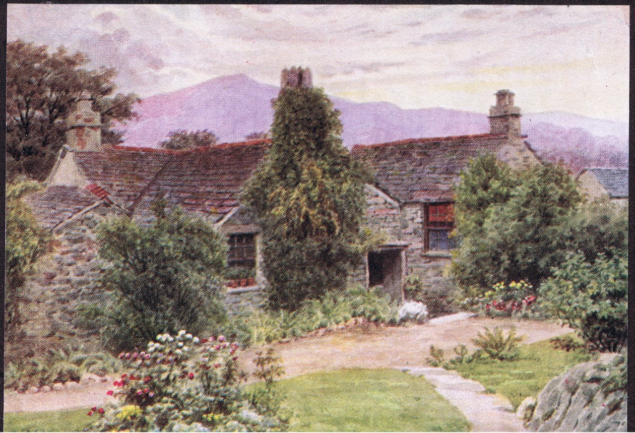 Dove Cottage, Grasmere, uit The Cottages and the Village Life of Rural England gepubliceerd door Dent & Sons Limited, 1912 door Alfred Robert Quinton