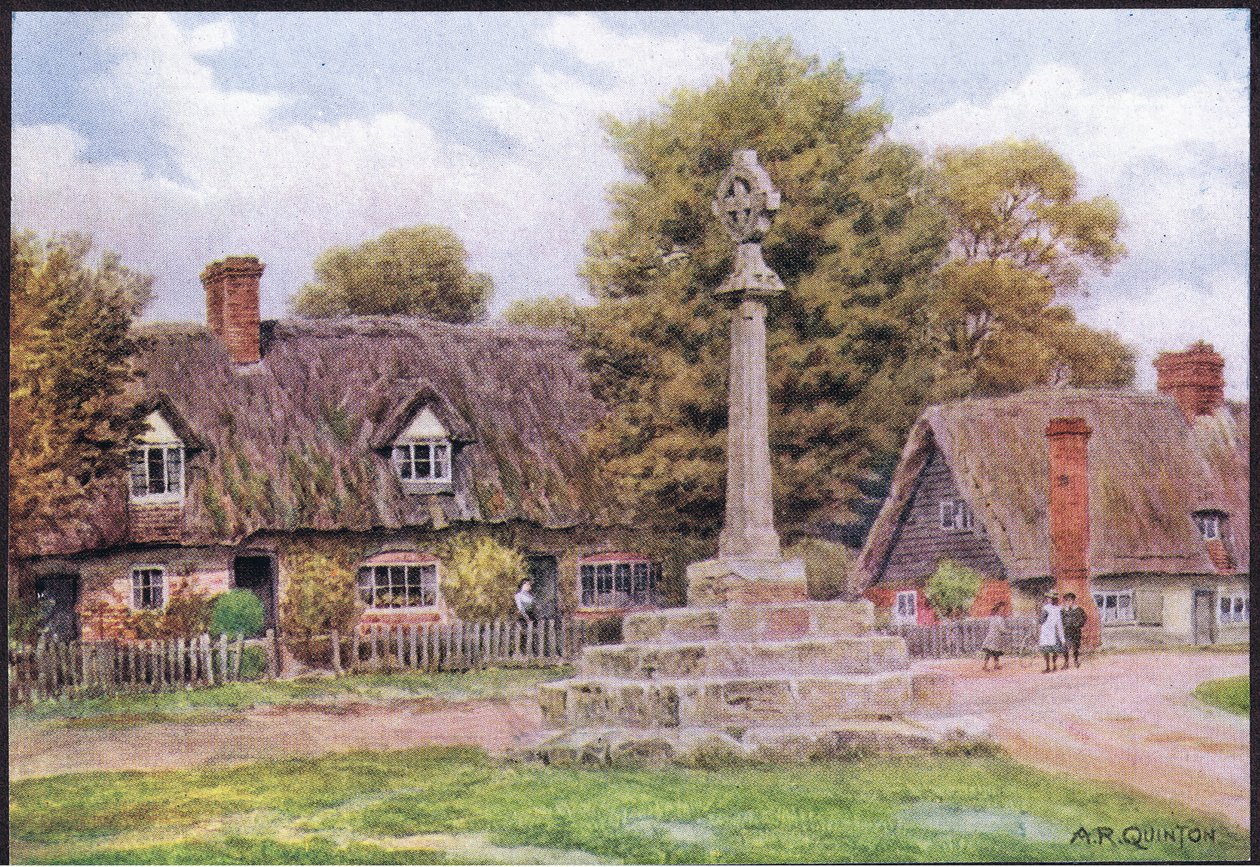 Long Wittenham, Berkshire, uit The Cottages and the Village Life of Rural England gepubliceerd door Dent & Sons Limited, 1912 door Alfred Robert Quinton