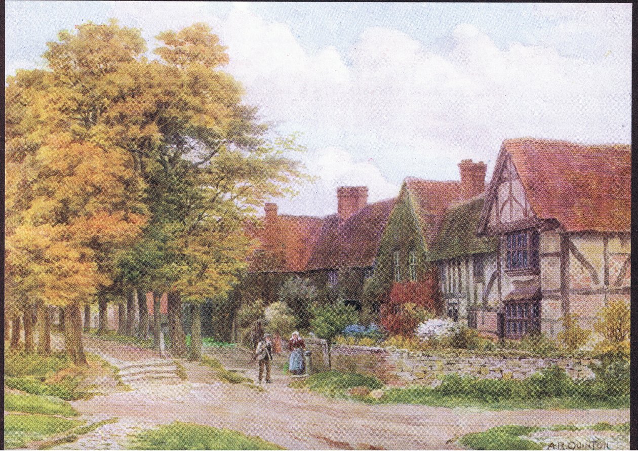 The Priory, Steventon, Berkshire, uit The Cottages and the Village Life of Rural England gepubliceerd door Dent & Sons Limited, 1912 door Alfred Robert Quinton