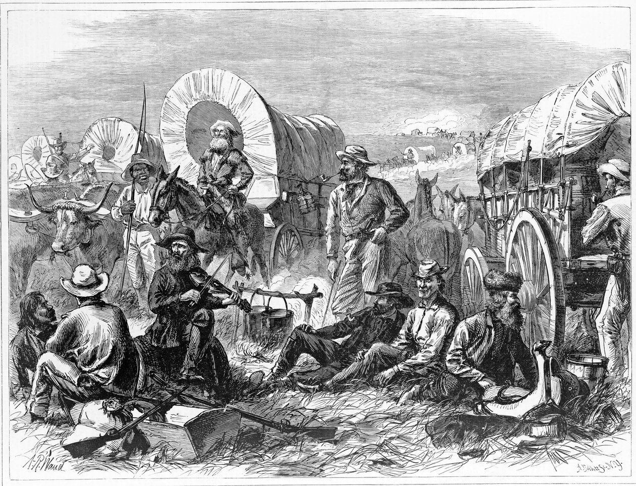 Pelgrims van de Vlakte, uitgegeven 1871 door Alfred Rudolph Waud