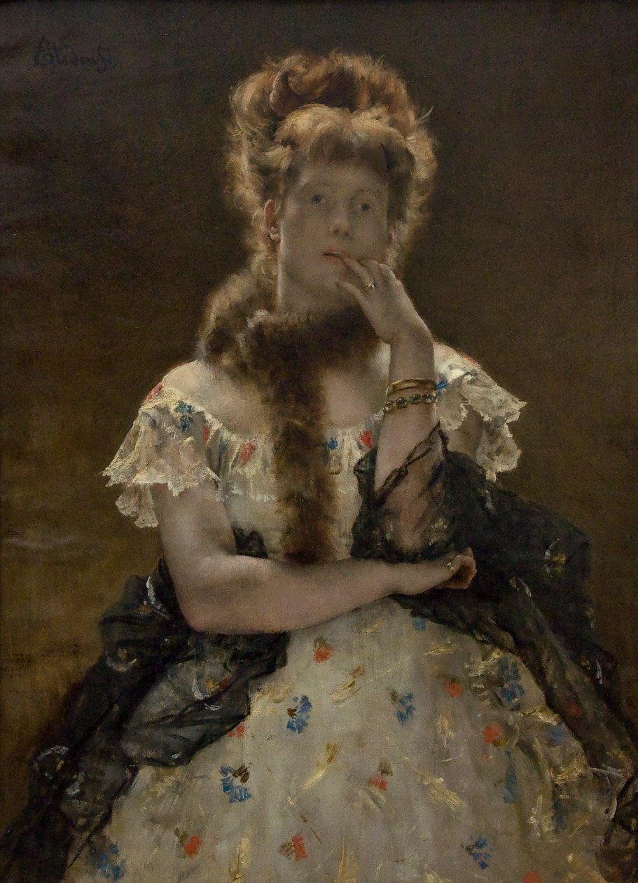 De Parijse Sfinx door Alfred Emile Stevens