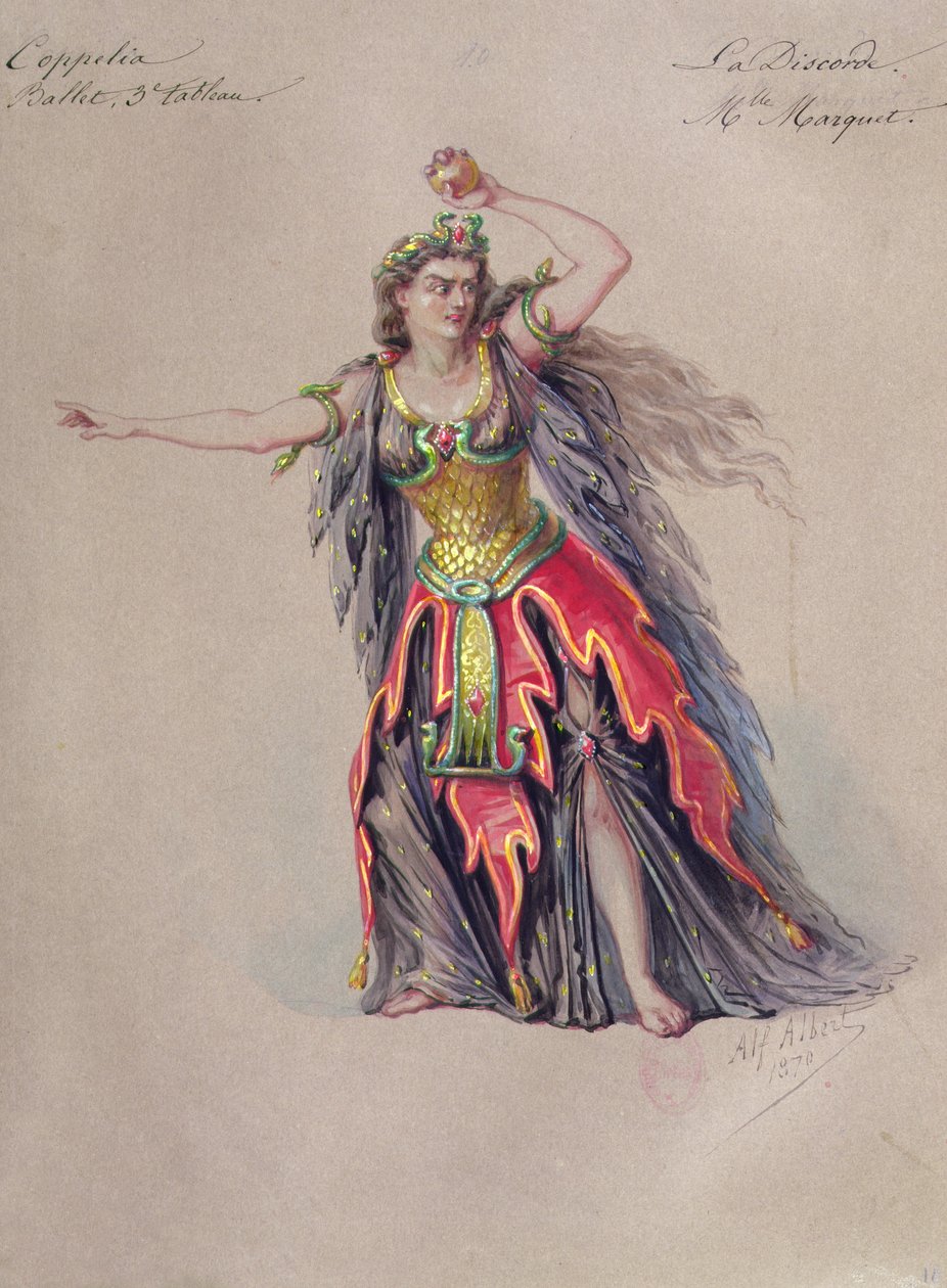 Kostuumontwerp voor Discord in het ballet 