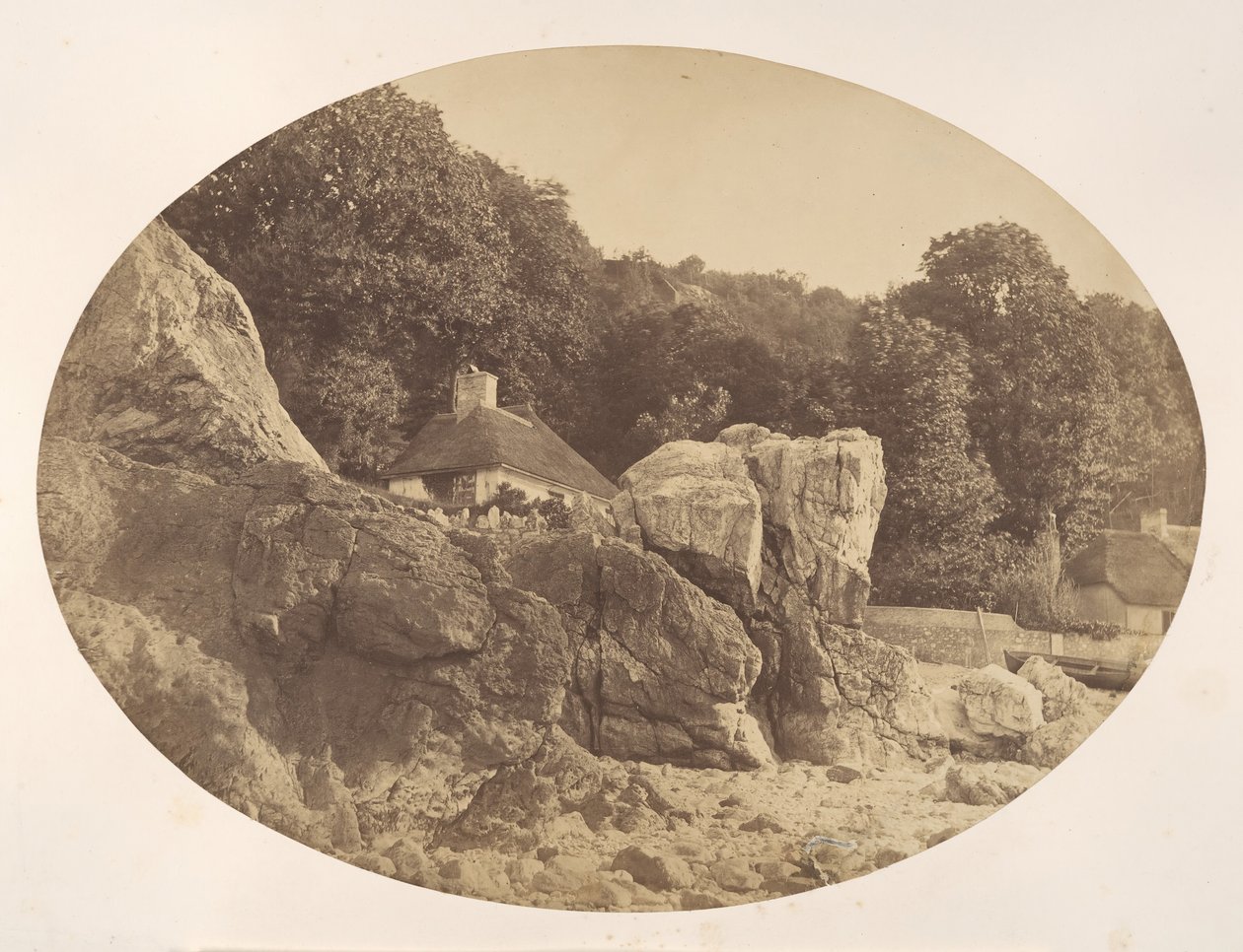 Babbicombe, vanaf het strand, 1857 door Alfred Batson