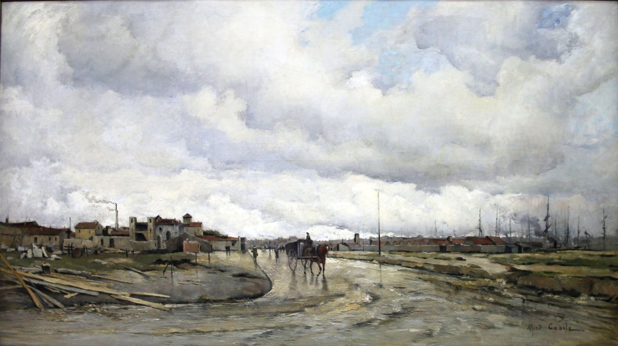 Frans: Les abords du bassin du Lazaret. door Alfred Casile