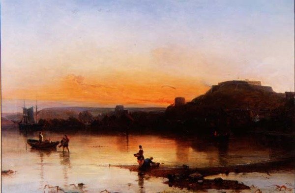 Fort Regent bij zonsondergang door Alfred Clint