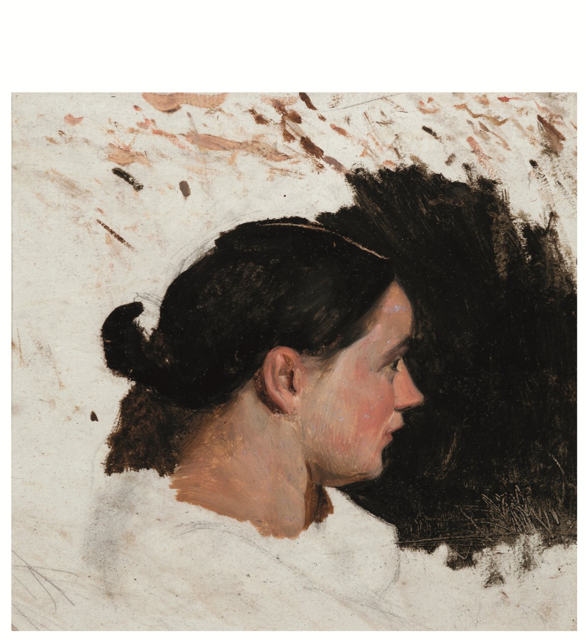 Portret van een meisje door Alfred Dehodencq
