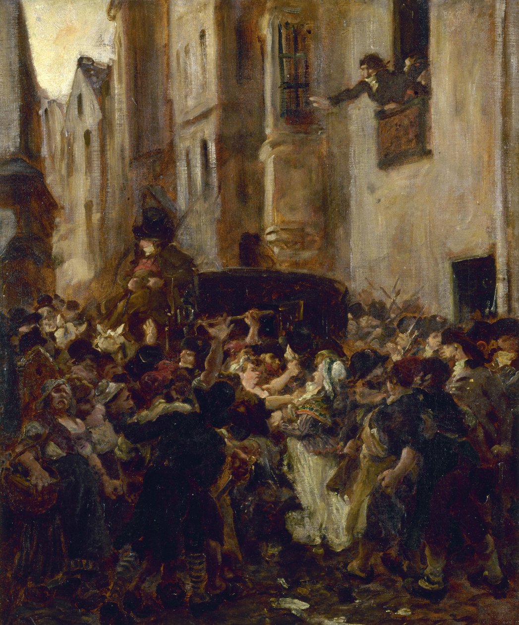 De arrestatie van Charlotte Corday, ca. 1853 door Alfred Dehodencq