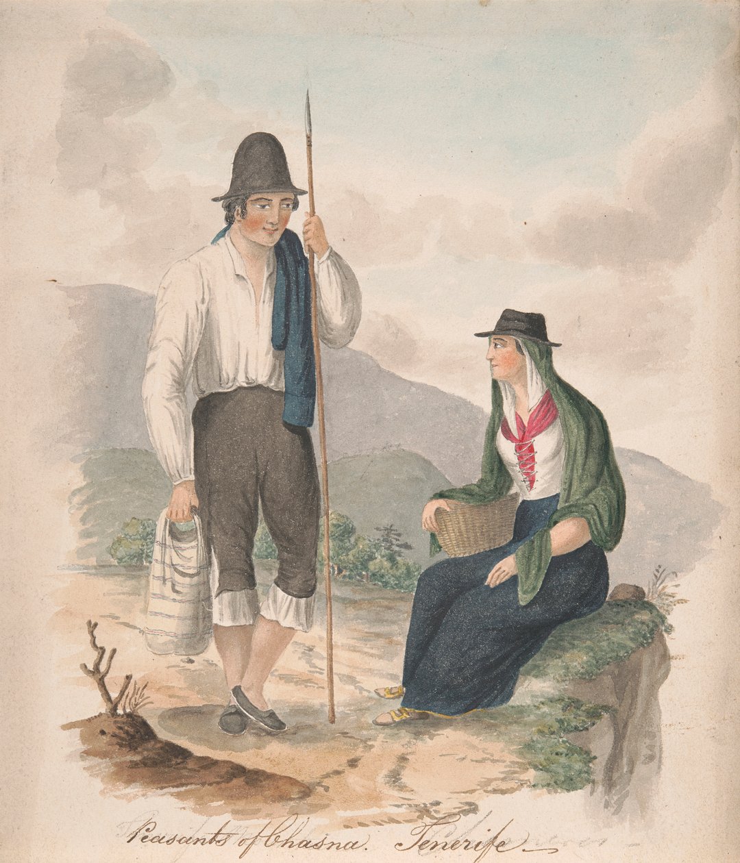 Boeren van Chasna, Tenerife door Alfred Diston