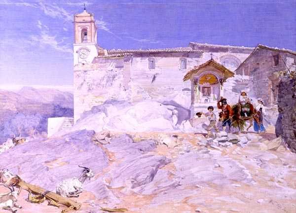 Sta Rocco, Olevano door Alfred Downing Fripp