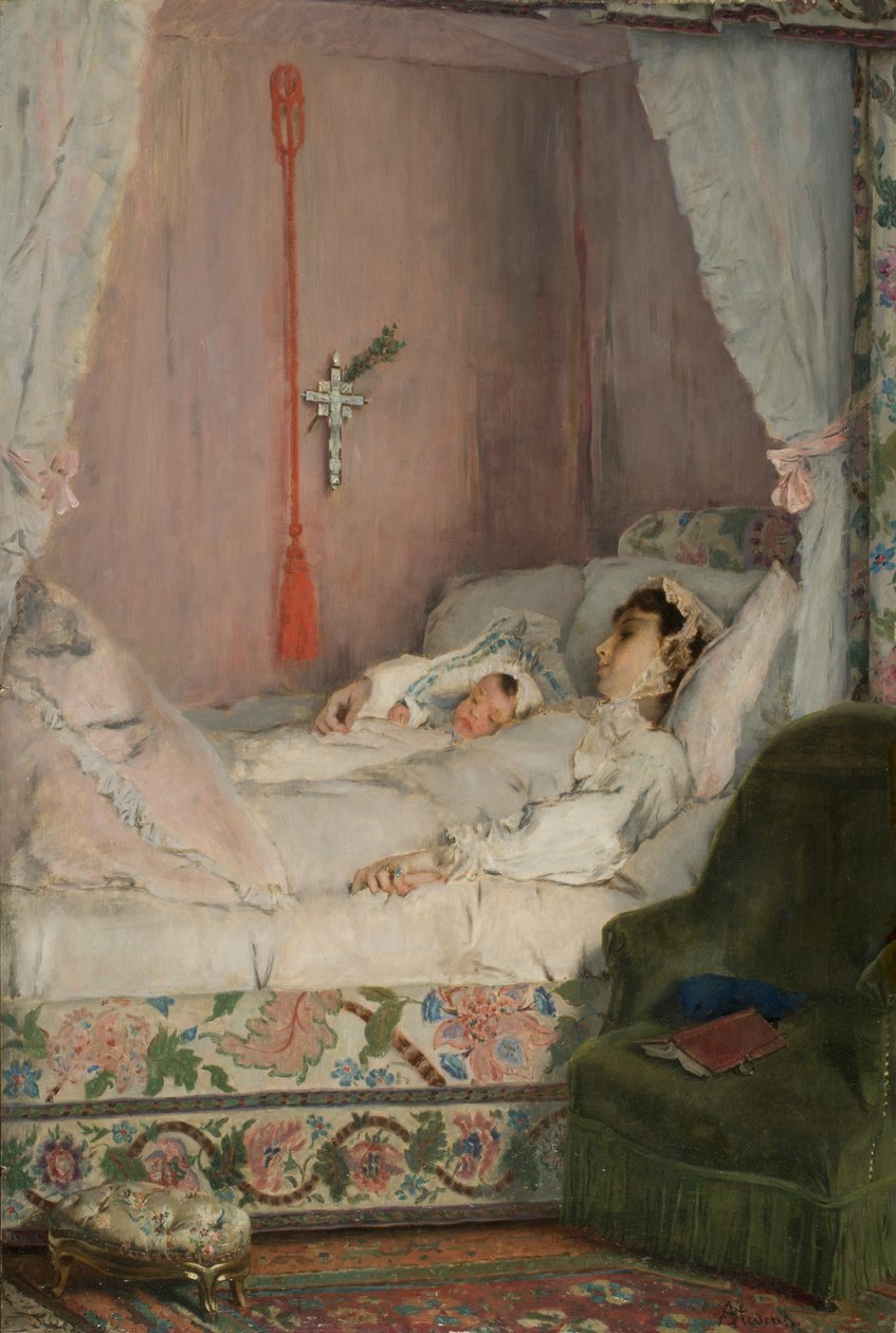 Een moeder, ca. 1870 door Alfred Emile Stevens