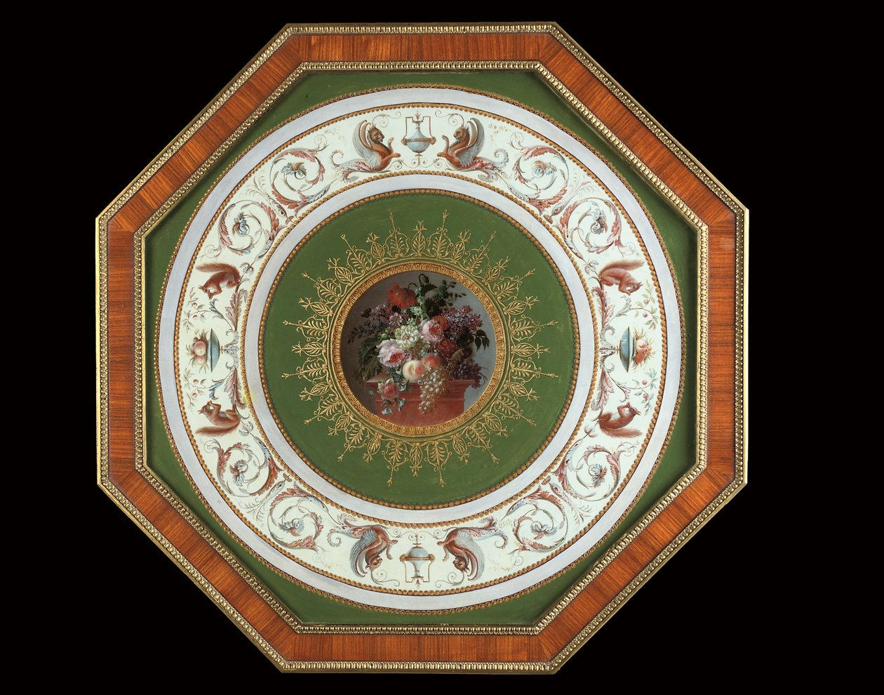 Top van een Louis XVI stijl gueridon door Alfred Emmanuel Louis Beurdeley