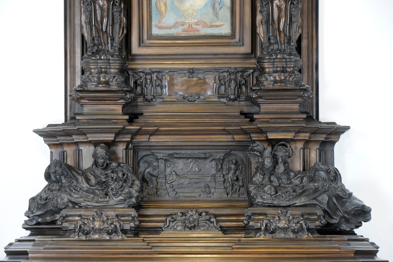 Detail van de Sam Wilson schoorsteenmantel, ca. 1908-14 door Alfred Gilbert
