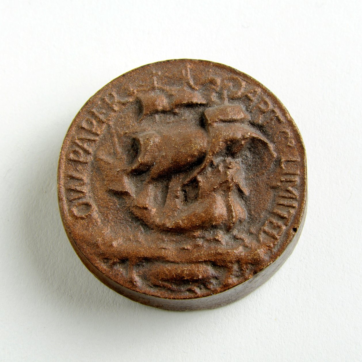 Maquette voor de stempel van de O.W. Paper Art Company Ltd door Alfred Gilbert