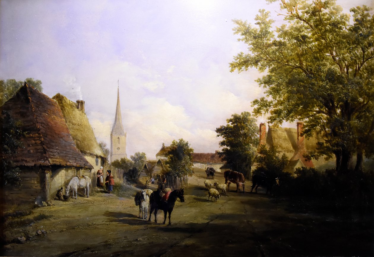 Alfred Vickers (1810-1837) Het dorp Hever - Hever Castle 8-05-2017 11-45-48 door Alfred Gomersal Vickers