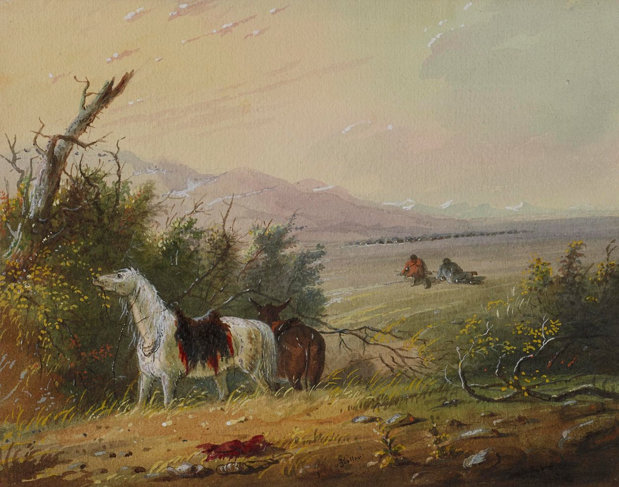 Op weg naar Buffalo door Alfred Jacob Miller