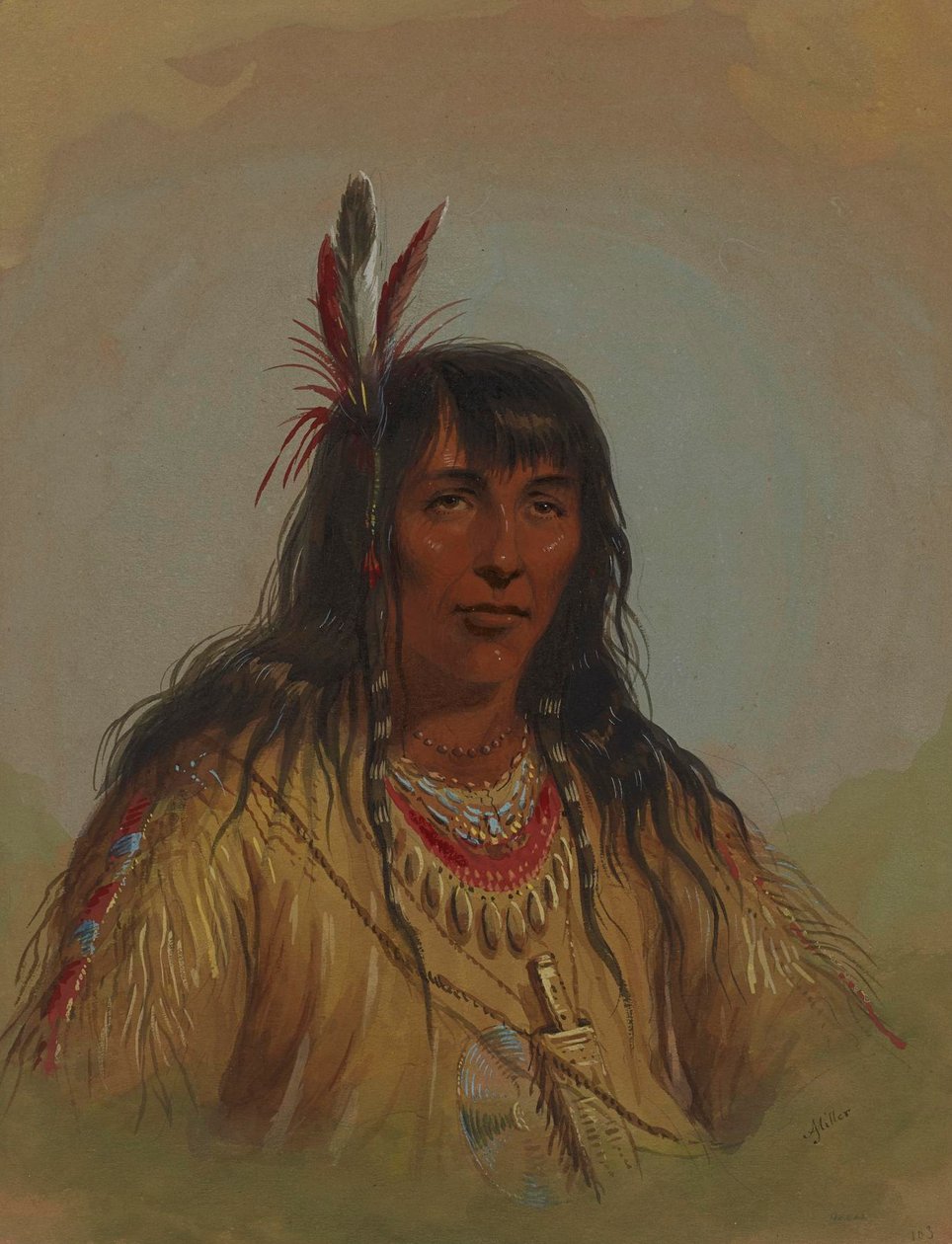 Bannock-indiaan door Alfred Jacob Miller