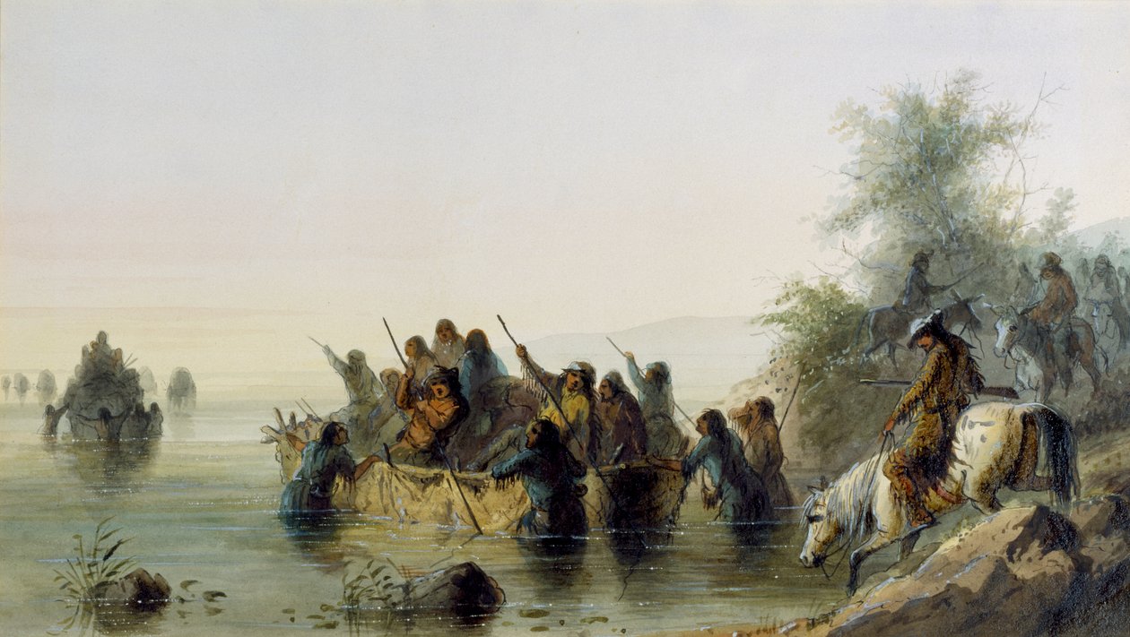 Bull Boating door Alfred Jacob Miller