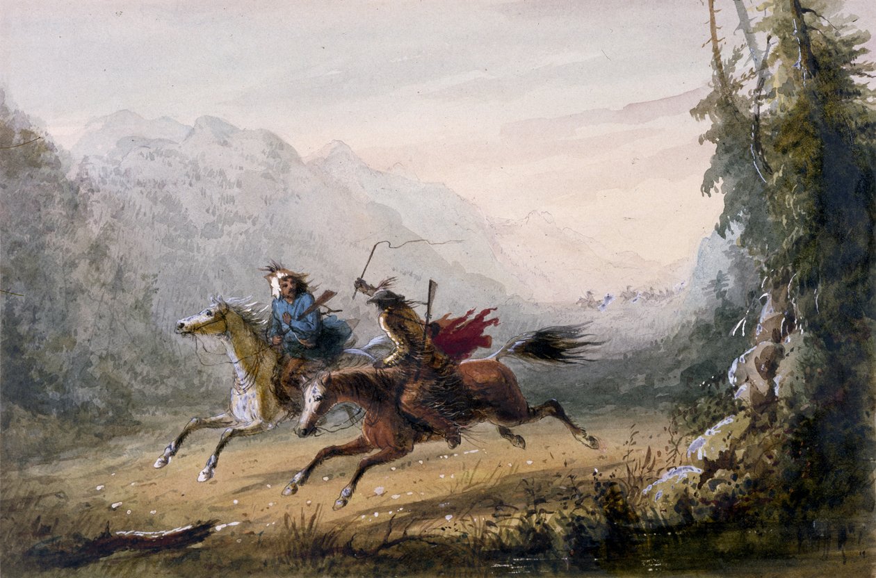 Ontsnapping uit Blackfeet door Alfred Jacob Miller