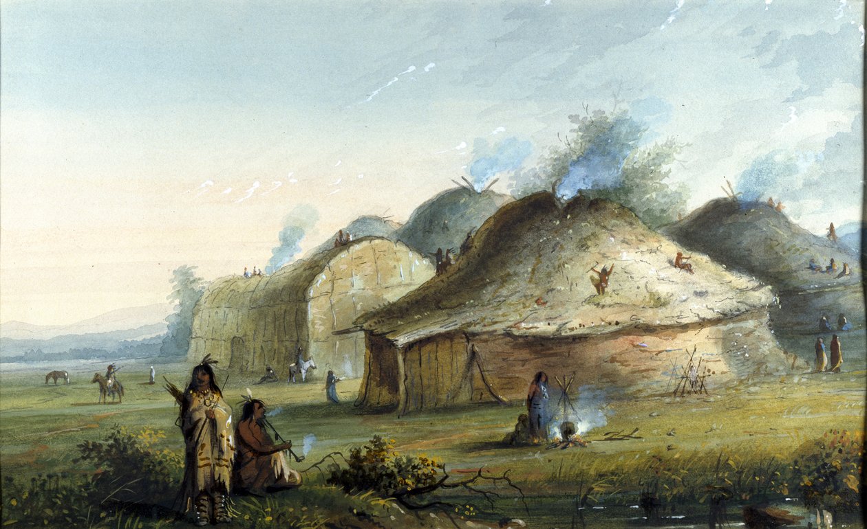Indiase lodges door Alfred Jacob Miller