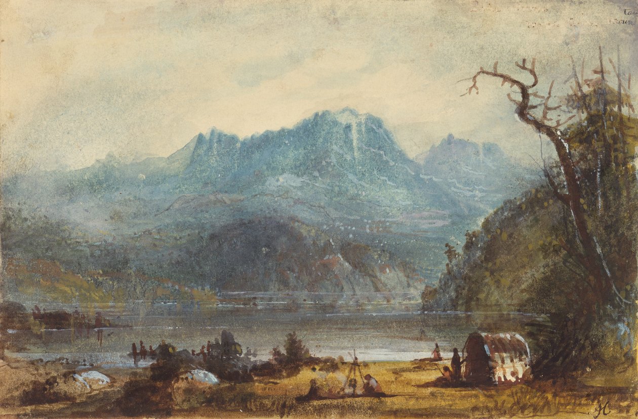 Meerscène, Wild River Mountains, c.1837 door Alfred Jacob Miller