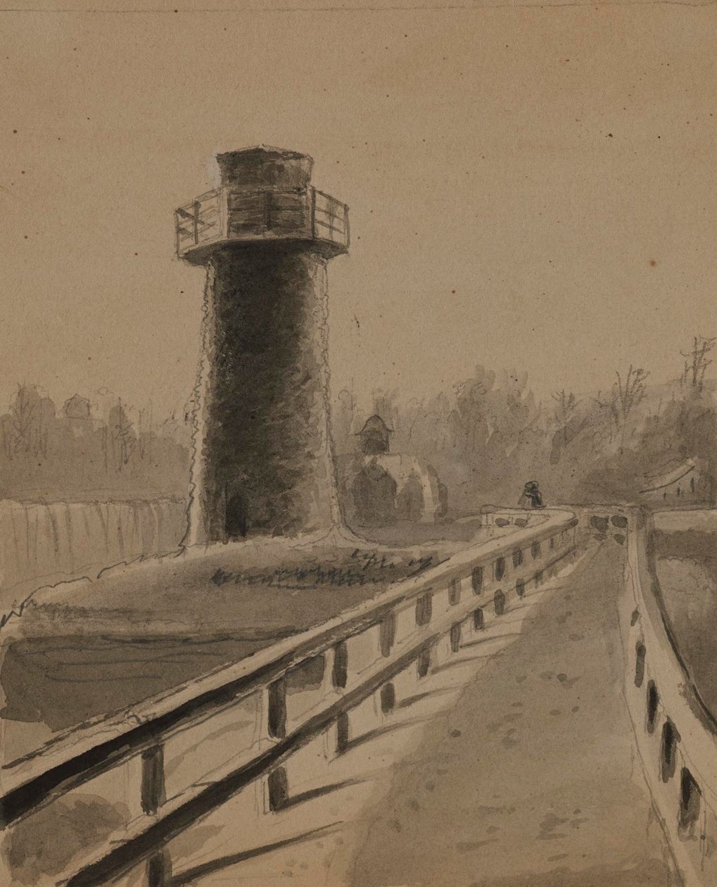 Vuurtoren door Alfred Jacob Miller