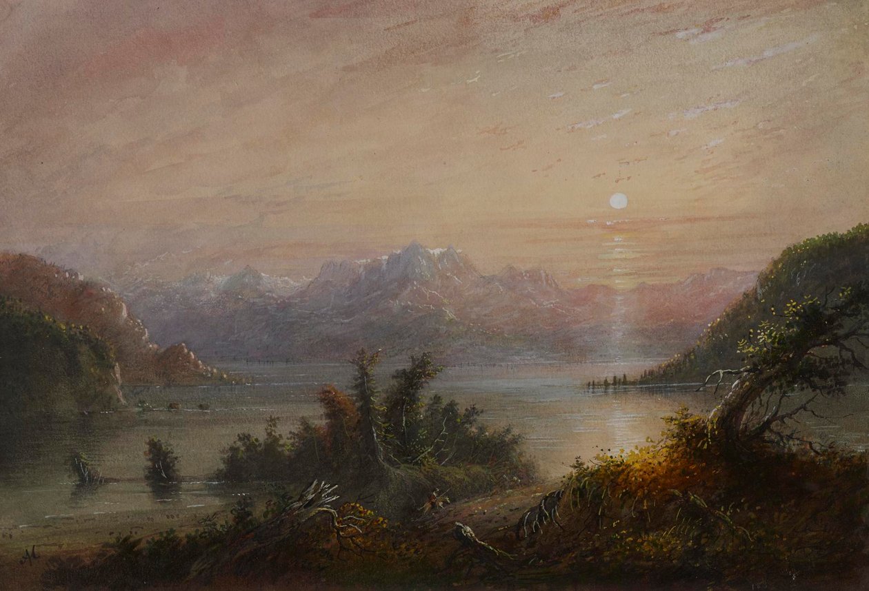 Bergmeer door Alfred Jacob Miller