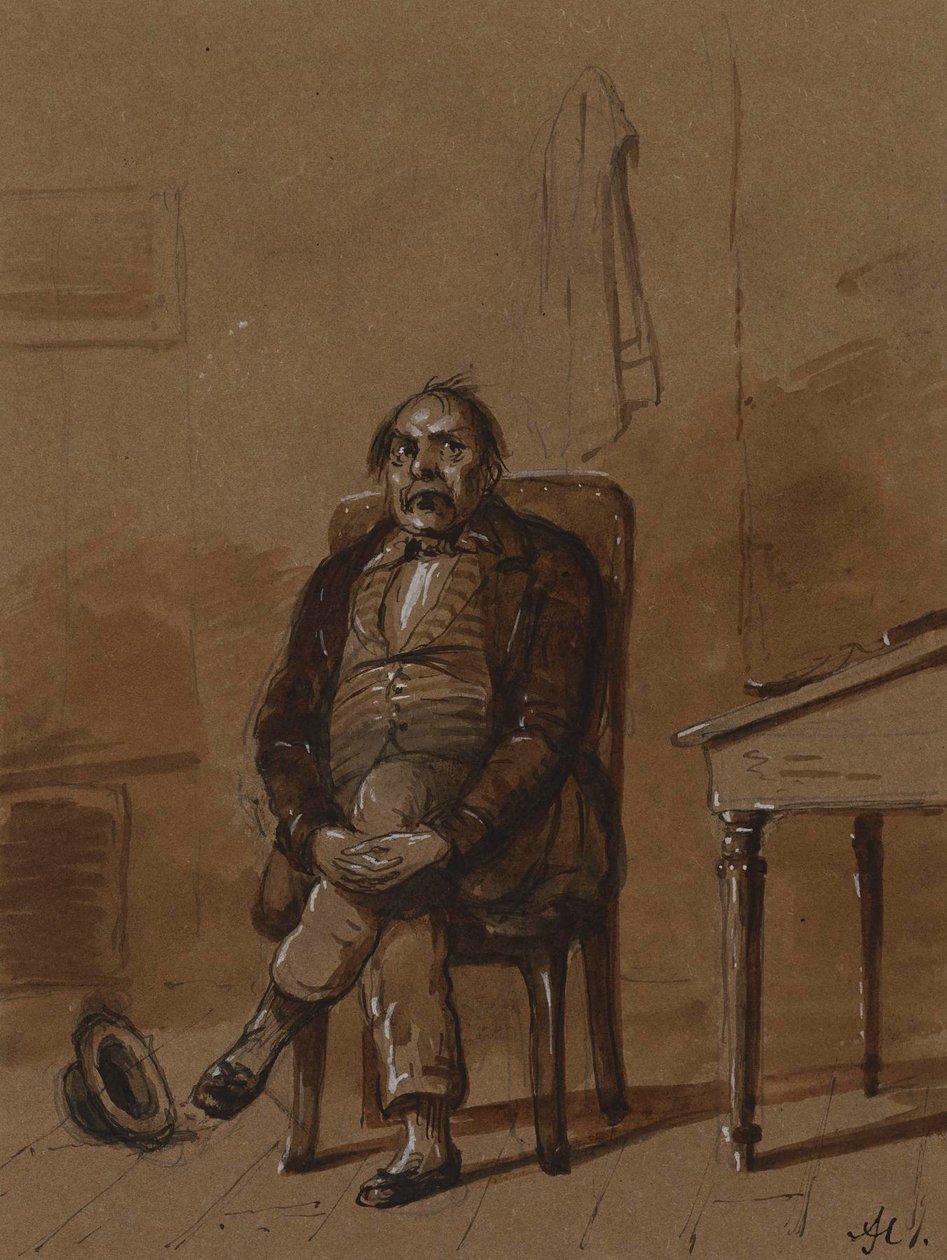 Ik ben nooit gelukkig, behalve als ik me ellendig voel door Alfred Jacob Miller