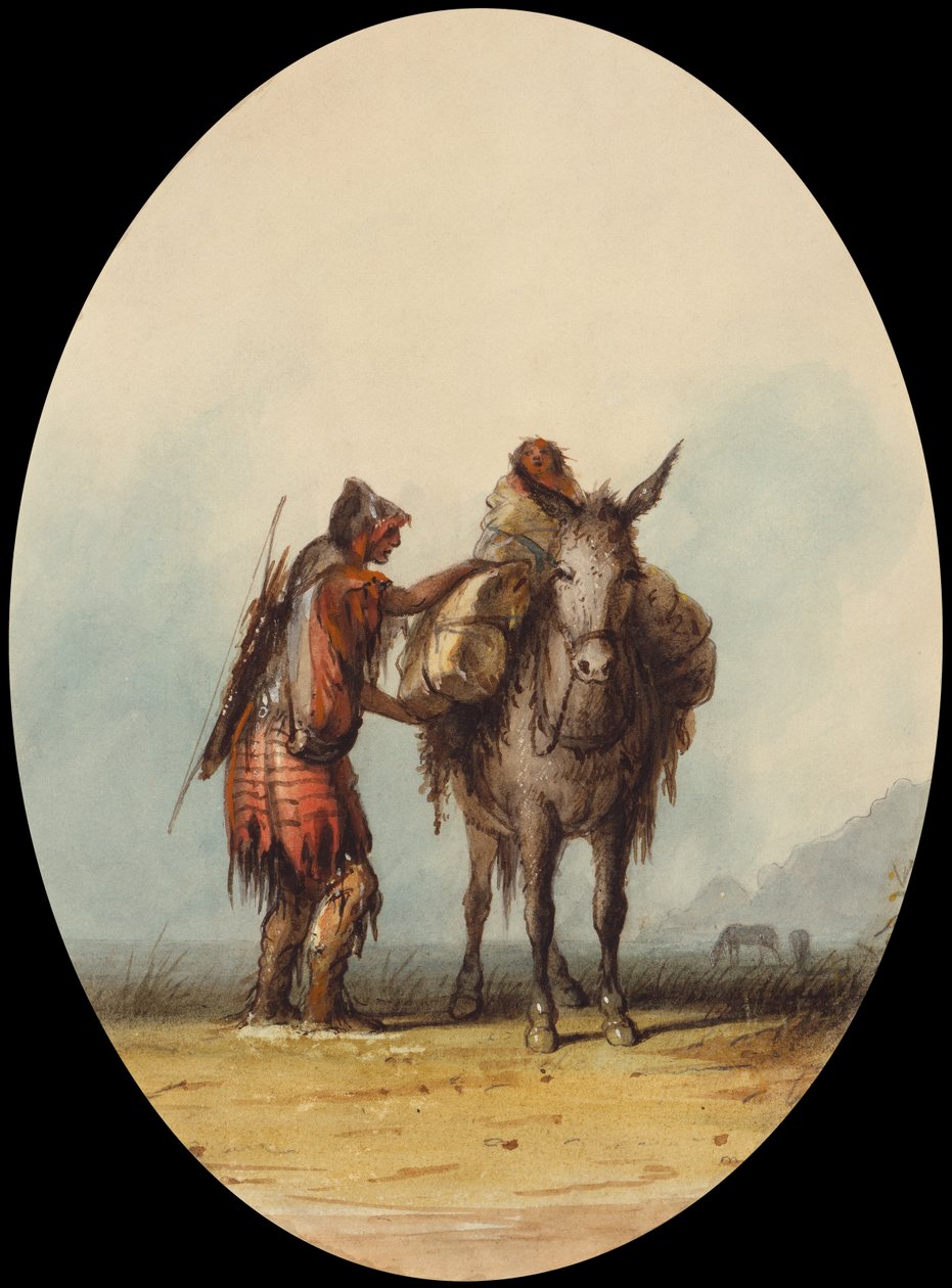 Wortelgravers, ca. 1837 door Alfred Jacob Miller