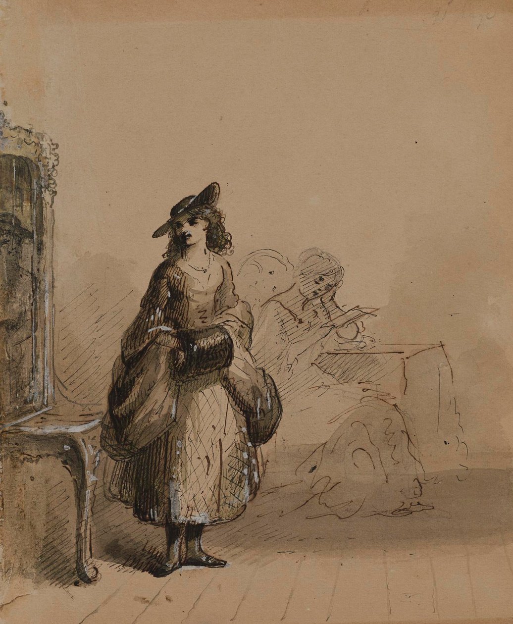 De liefdesbrief door Alfred Jacob Miller