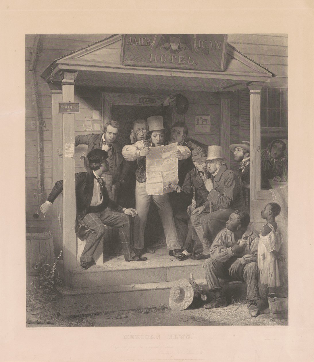 Mexicaans nieuws door Alfred Jones, after Richard Caton Woodville