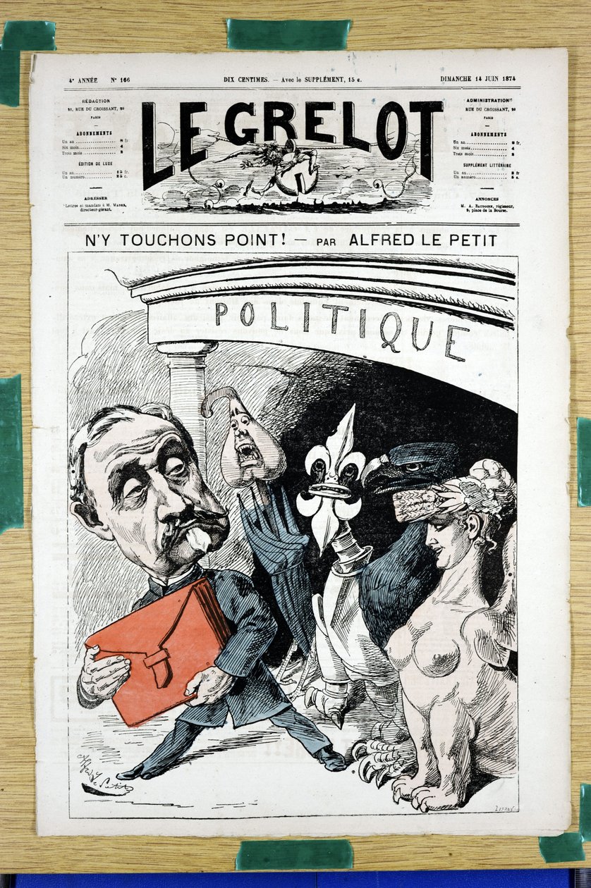 Omslag van Le Grelot, nummer 166, Satirisch in Kleuren door Alfred Le Petit