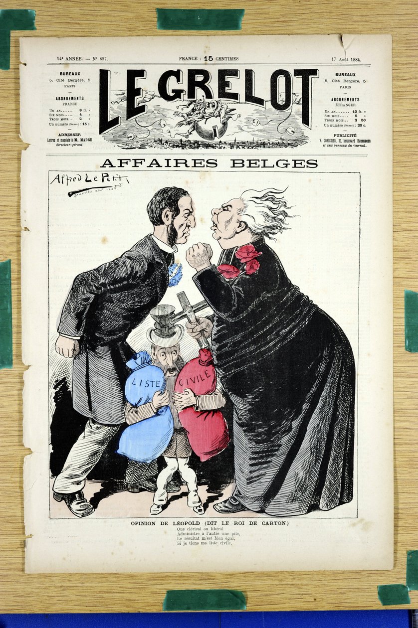 Omslag van "Le Grelot", nummer 697, Satirisch in Kleuren door Alfred Le Petit