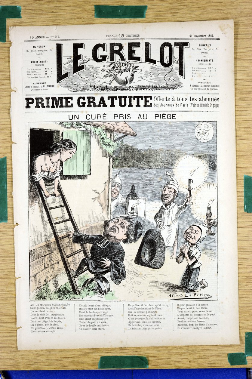 Omslag van Le Grelot, nummer 718, Satirisch in Kleuren door Alfred Le Petit