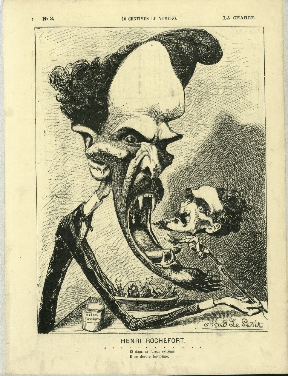 Illustratie van Alfred Le Pete in La Charge (1870), nr. 3 door Alfred Le Petit