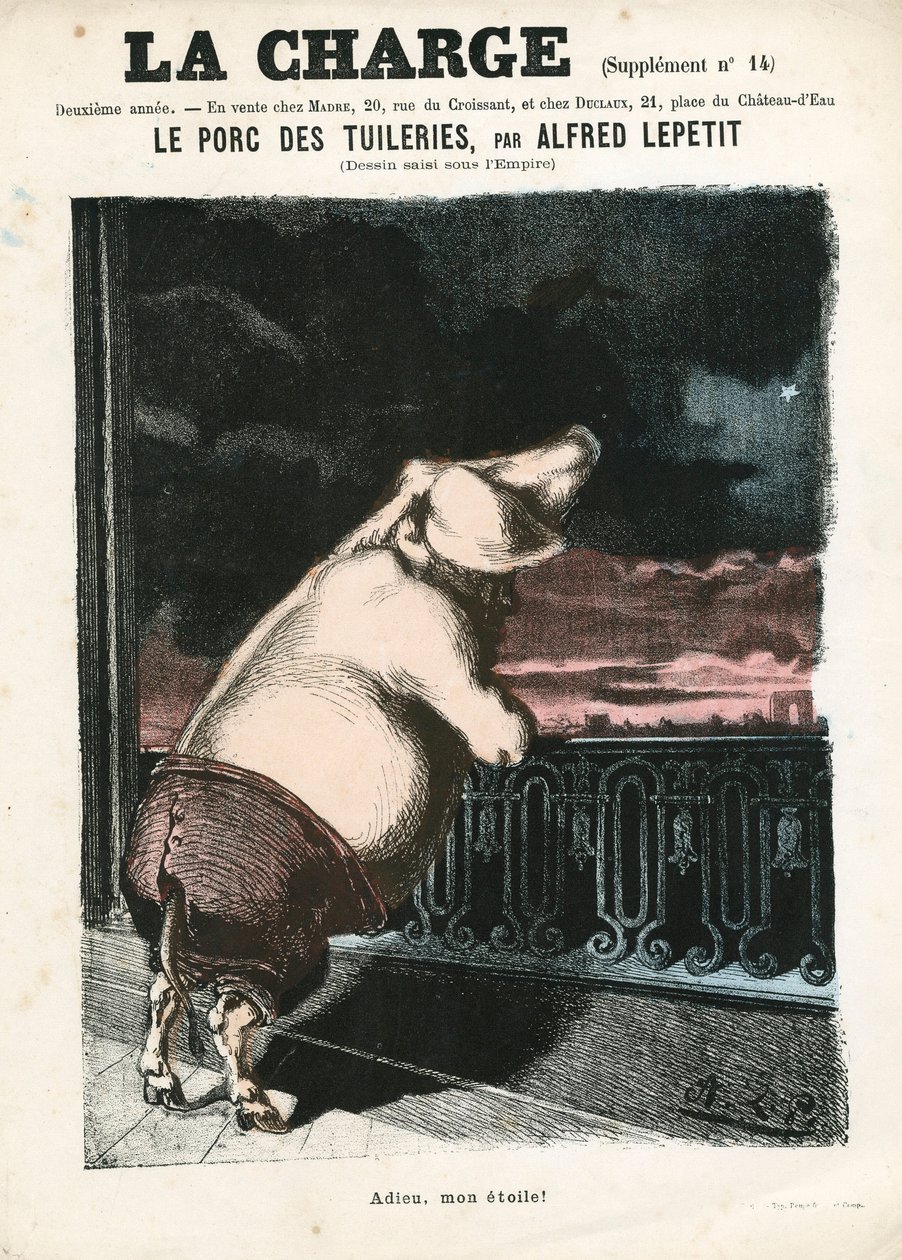 La Charge (1870), nummer 15, Satirisch in Kleuren door Alfred Le Petit