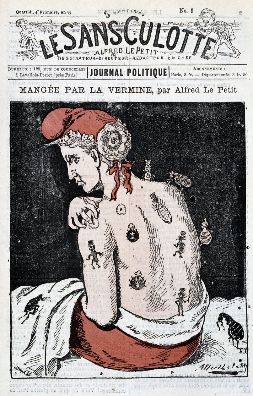 Marianne opgegeten door ongedierte - door Alfred Le Petitty, in 